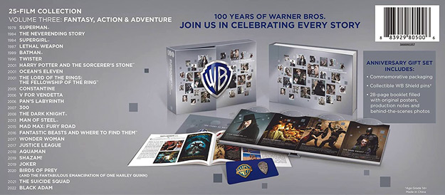 WB 100th 25-Film Collection: Volume Three – Fantasy, Action & Adventure (Blu-ray Box)