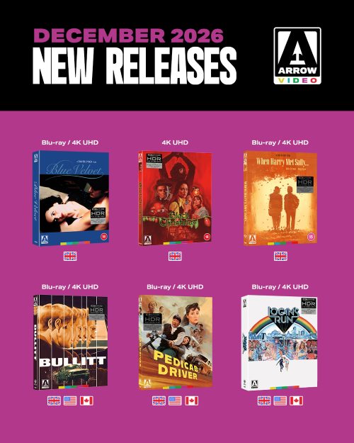 Arrow Video's December 2026 slate