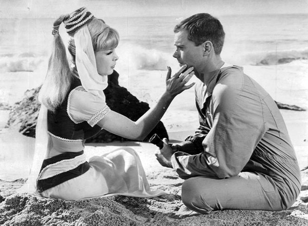 Barbara Eden and Larry Hagman
